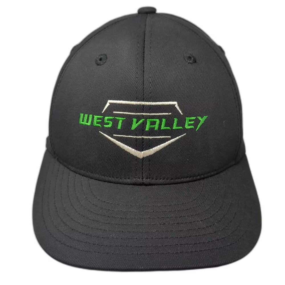 Champro Baseball Cap Black Green West Valley Embroidered Hat M C-Fit Stretch